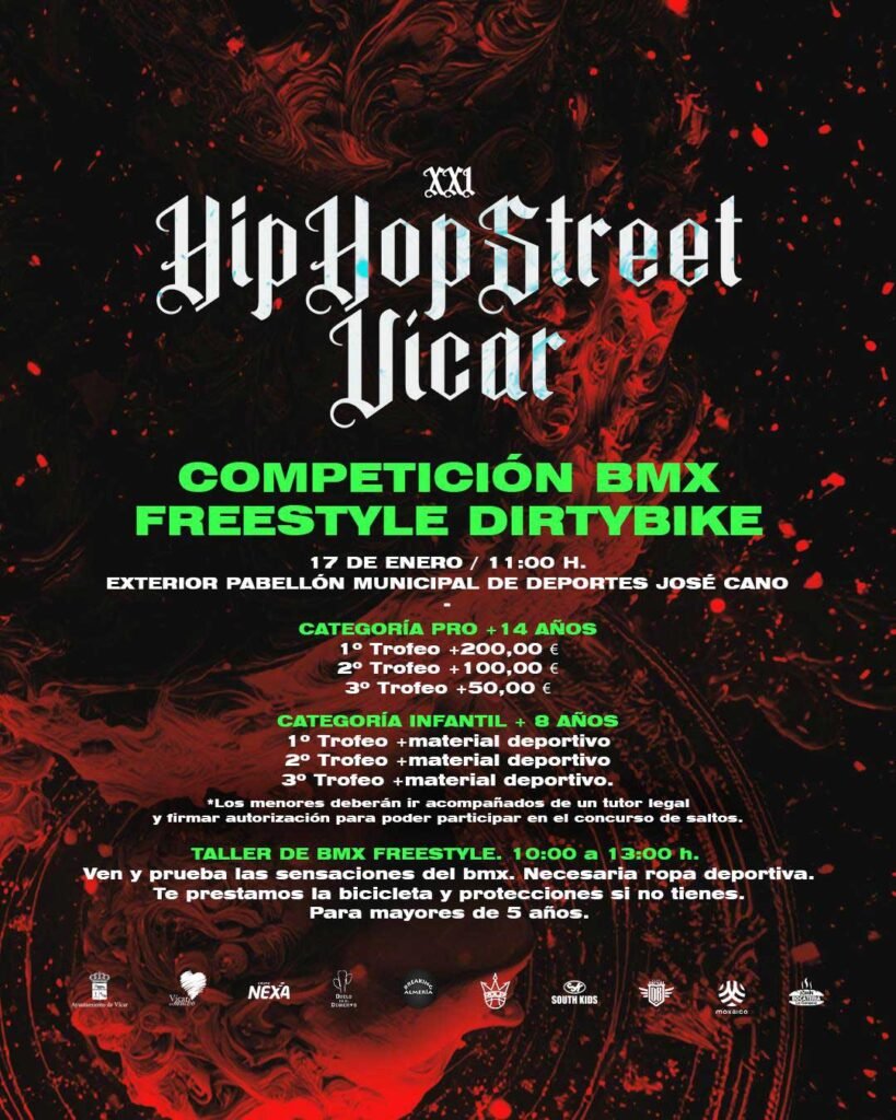 Competición BMX Freestyle en HiplopStreet Vícar 2026